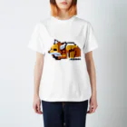 .ANIMALのドットキツネ　 おひるね ver  スタンダードTシャツ