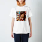 homarengeの和傘の女の子 スタンダードTシャツ