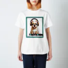 LUCASMIKAN Shopの集まれ犬好き / Gathering Dog Lover (French bulldog) ロングTシャツ、パーカーなど スタンダードTシャツ