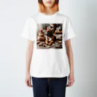 tohateのfrench bulldog tea time Regular Fit T-Shirt