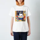 DanefushiのHAKATA RAMEN CAT SUSURU‼ スタンダードTシャツ