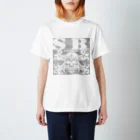 Ａ’ｚｗｏｒｋＳのSKULL&BONE TRIBAL GRUNGE WHT ON CONCRETE Regular Fit T-Shirt