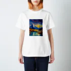 .nekoのAI絵画「夜」 スタンダードTシャツ