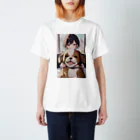 ヨシまあのぬいぐるみと女の子 スタンダードTシャツ