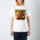 nekodoragonの火噴き猫ドラゴン Regular Fit T-Shirt