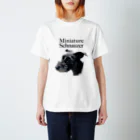 ayupachiのVintage Style M.Schnauzer Regular Fit T-Shirt