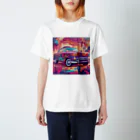 未来工房のArt Paint Car Regular Fit T-Shirt