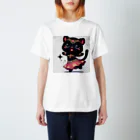 ベリーBellyの黒猫ベリーダンス スタンダードTシャツ