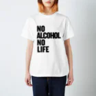 おもしろいTシャツ屋さんのNO ALCOHOL NO LIFE ノーアルコールノーライフ 티셔츠