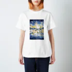 Muuむうの冬の暖かい街灯り Regular Fit T-Shirt