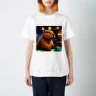 カピパーラ🐻のカフェでくつろぐカピバラ🐻✨ スタンダードTシャツ