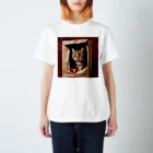 Blackcat-9のキュートな袋猫 スタンダードTシャツ