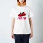 にゃんこ王子のにゃんこ王子 ファストカー（赤） スタンダードTシャツ