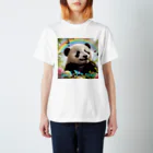 FUJISHIKAのPANDA ENRICH YOUR HEART スタンダードTシャツ