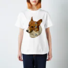 AKIKOGYOのえさくれ犬 スタンダードTシャツ