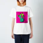 正座ちゃんのドット絵ショップのウチワサボテン Regular Fit T-Shirt