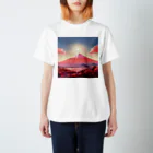 AQUAMETAVERSEの赤富士希望の印　なでしこ1478 スタンダードTシャツ