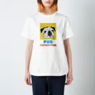 しっぽとたけさんのうる目のパグさん スタンダードTシャツ