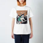 ねこ好きさんの波乗りねこ君 Regular Fit T-Shirt