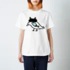 あおだま雑貨店の鳥と魚のねこぜちゃん(おにねこぜちゃん)*おおきめデザイン Regular Fit T-Shirt