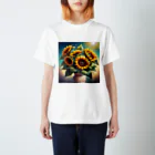 Flower Delightのひまわりの花束 Regular Fit T-Shirt