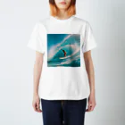 Dorara14の海とサーファー スタンダードTシャツ