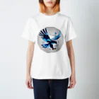 chibi_hikariのSoaring blue hawk Regular Fit T-Shirt