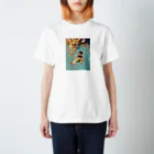 AQUAMETAVERSEの花ブランコに揺られ喜ぶ女の子　ラフルール　1859 Regular Fit T-Shirt