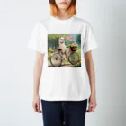 francoiseのアルパカちゃん 自転車 スタンダードTシャツ