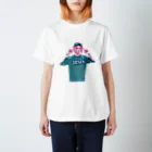 ichiyac designのAIピンクヘアーの女の子 スタンダードTシャツ