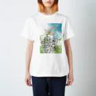 S_Bingata_NAHAのサトウキビ Girl Regular Fit T-Shirt