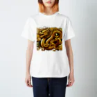 亀蘭タマムシのアラビア文字「平和」「幸福」 Regular Fit T-Shirt