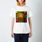 HappyDragonの南国の太陽と花 スタンダードTシャツ