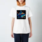 momoart8888の宇宙を泳ぐサメ君🦈💫🌠 スタンダードTシャツ