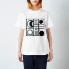 抽象画の世界のモノクロ夜空の抽象画 Regular Fit T-Shirt