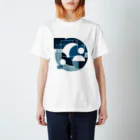 抽象画の世界の青と白の抽象画 Regular Fit T-Shirt