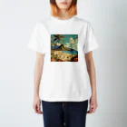 Design_Sutdio_BEAMの砂浜でゴキゲン Regular Fit T-Shirt