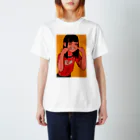 World_Teesのローファイエステティックなレトロ90年代の日本の妻（ワイフ）かわいいアニメガール スタンダードTシャツ