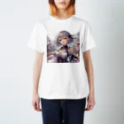 美少女silver girl'sの銀髪の女の子9 スタンダードTシャツ