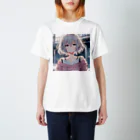 美少女silver girl'sの銀髪の女の子25 スタンダードTシャツ