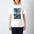 美少女silver girl'sの銀髪の女の子30 スタンダードTシャツ