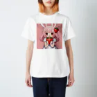 うさぎウサギのいちご大好き、うさみみチャコちゃん Regular Fit T-Shirt