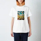 Nature_CanvasのNature Canvas アート・コレクション～チューリップの夢～ Regular Fit T-Shirt
