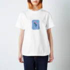 AMI_asasumiのドット絵のお花　BLUE スタンダードTシャツ