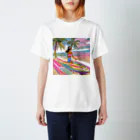 cha-Nのサーファーガール Regular Fit T-Shirt