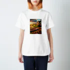 Nature_CanvasのNature Canvas アート・コレクションVol.2 ～ヒルサイド・ブロッサム (Hillside Blossom)～ Regular Fit T-Shirt