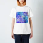 Mafuyuの手描きアートのルミナス手描き水彩画アート Regular Fit T-Shirt