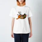 World_Teesのラーメンを食べるかわいいネコのアニメ！ Regular Fit T-Shirt