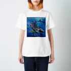 freehandの航空戦艦「伊勢」と水上機「晴嵐」 スタンダードTシャツ