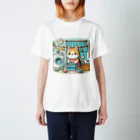 葉っぱのねこ　洗濯日和 スタンダードTシャツ